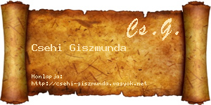 Csehi Giszmunda névjegykártya